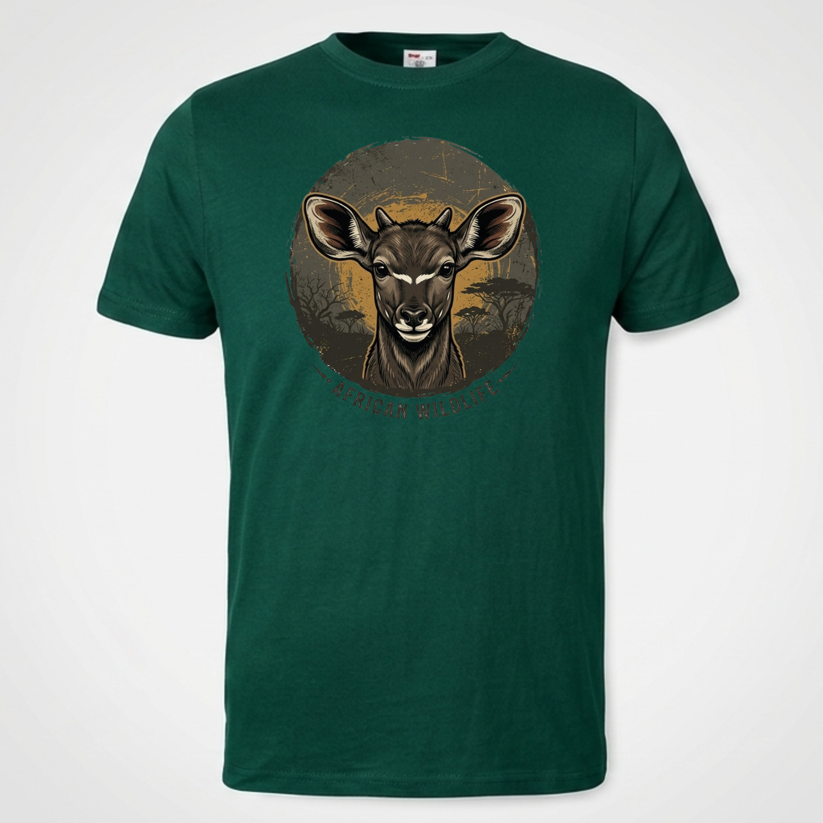 african wildlife kudu graphic t shirt | kids safari cotton tee african wildlife kudu graphic t shirt | kids safari cotton tee