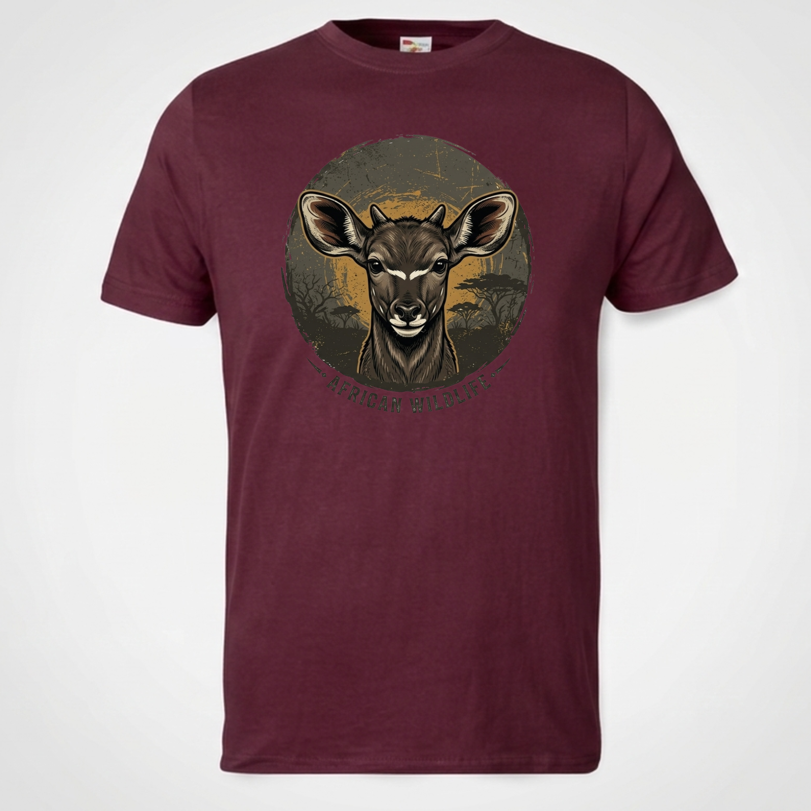 african wildlife kudu graphic t shirt | kids safari cotton tee african wildlife kudu graphic t shirt | kids safari cotton tee