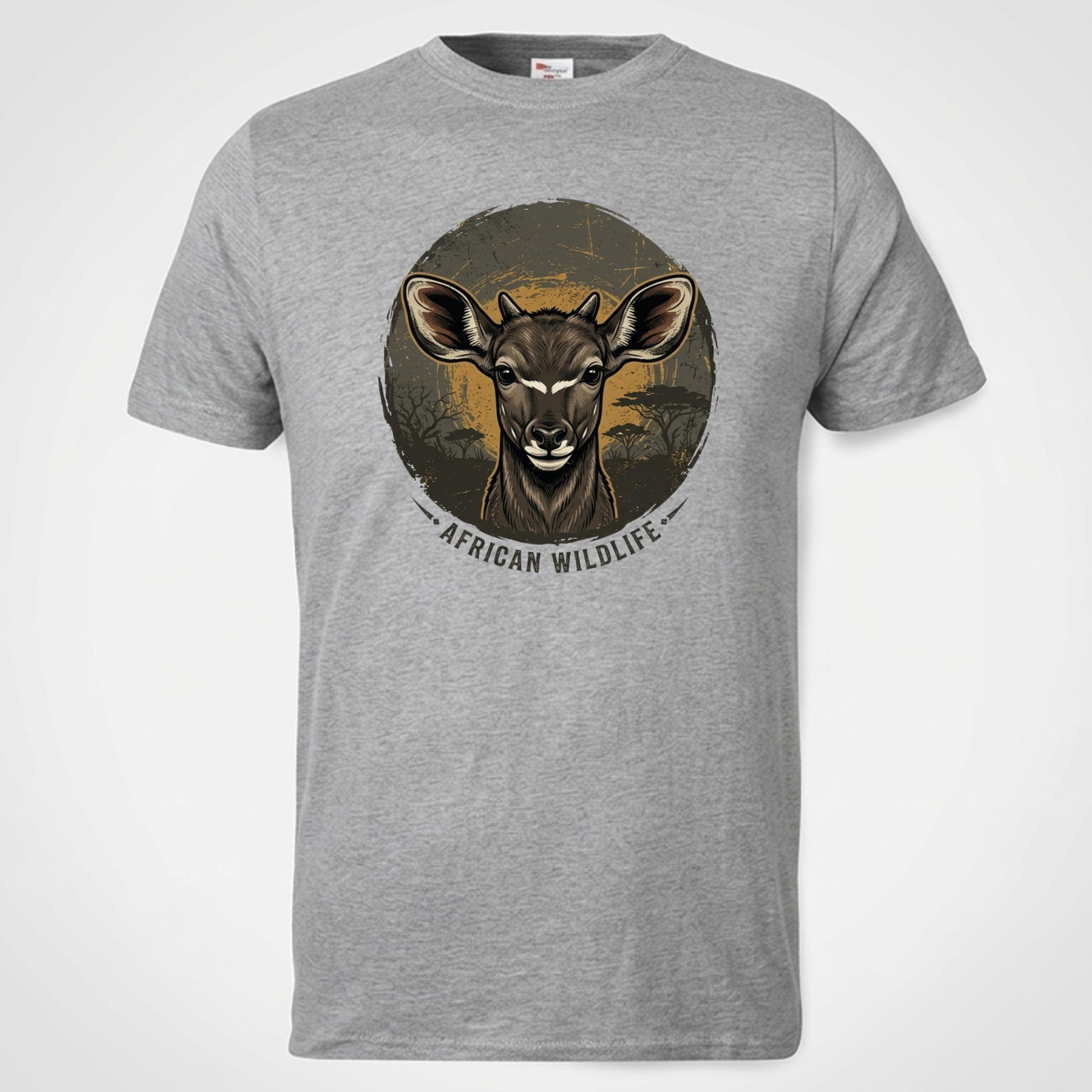 african wildlife kudu graphic t shirt | kids safari cotton tee african wildlife kudu graphic t shirt | kids safari cotton tee