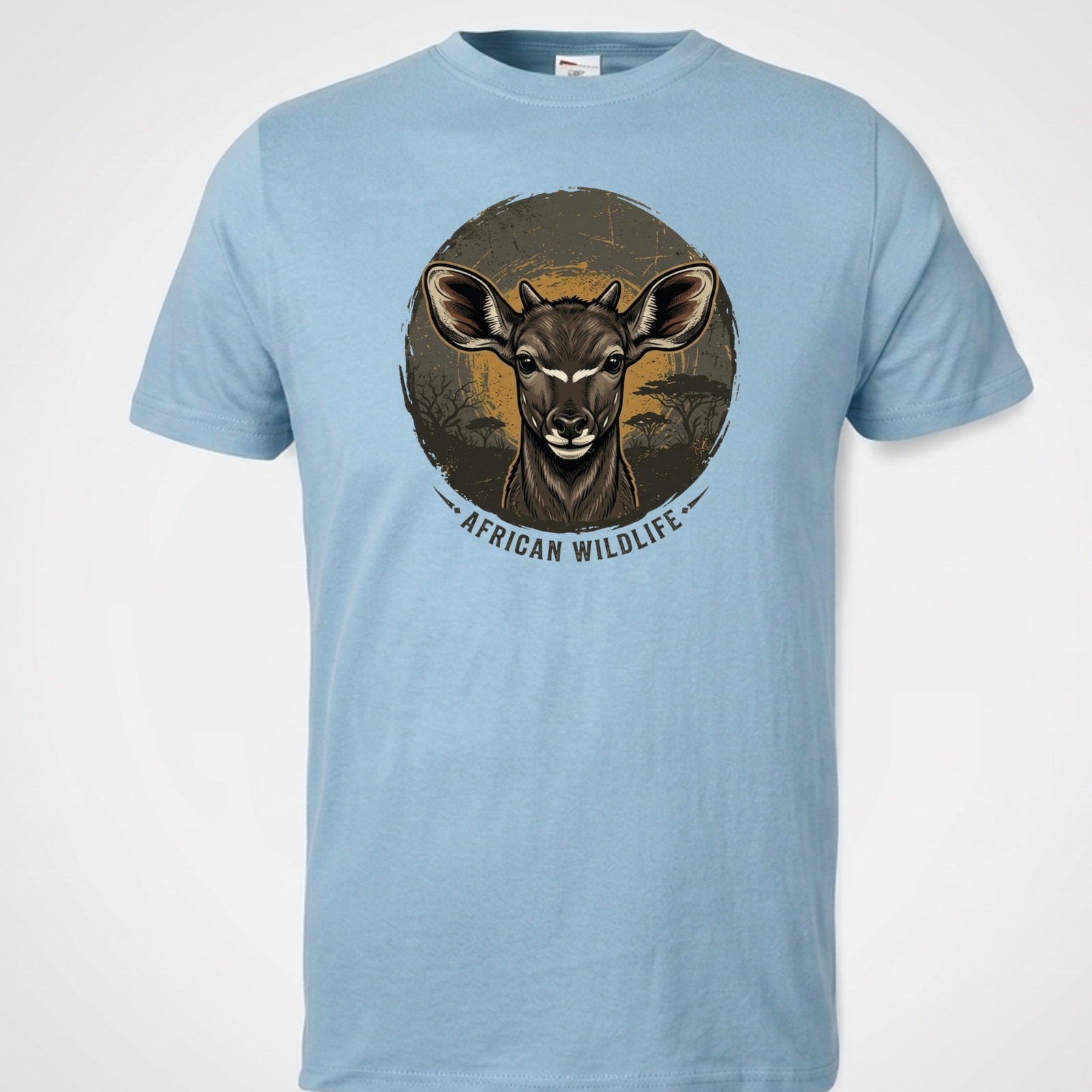 african wildlife kudu graphic t shirt | kids safari cotton tee african wildlife kudu graphic t shirt | kids safari cotton tee