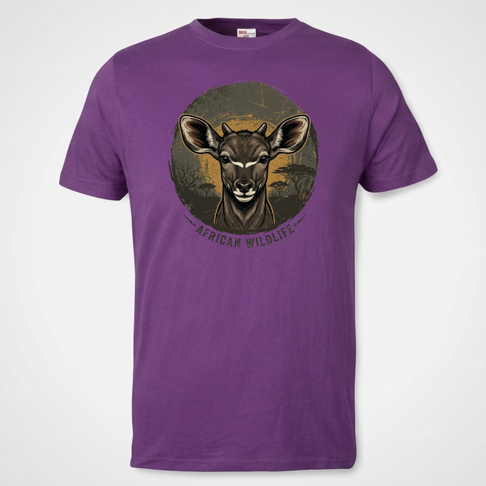 african wildlife kudu graphic t shirt | kids safari cotton tee african wildlife kudu graphic t shirt | kids safari cotton tee