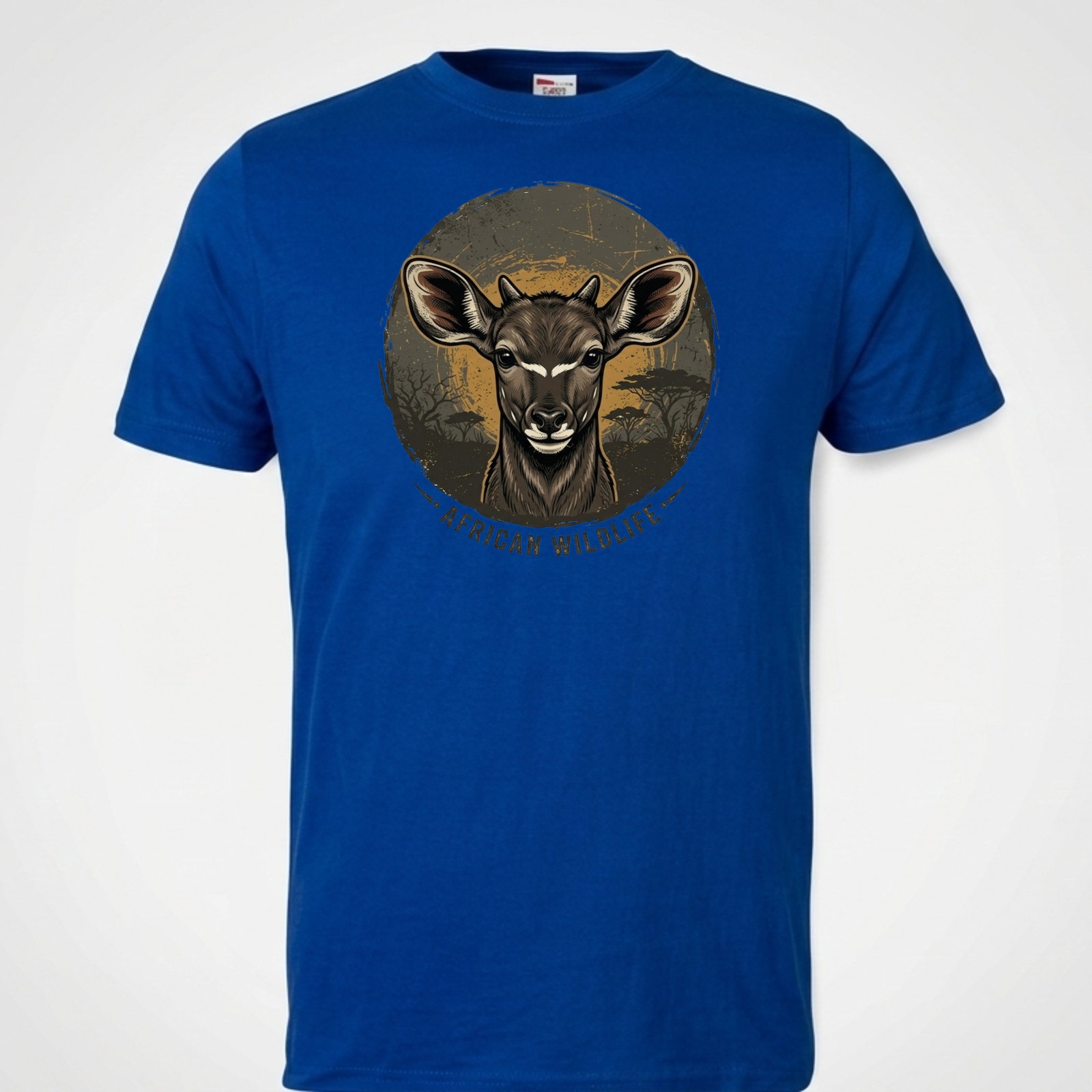 african wildlife kudu graphic t shirt | kids safari cotton tee african wildlife kudu graphic t shirt | kids safari cotton tee