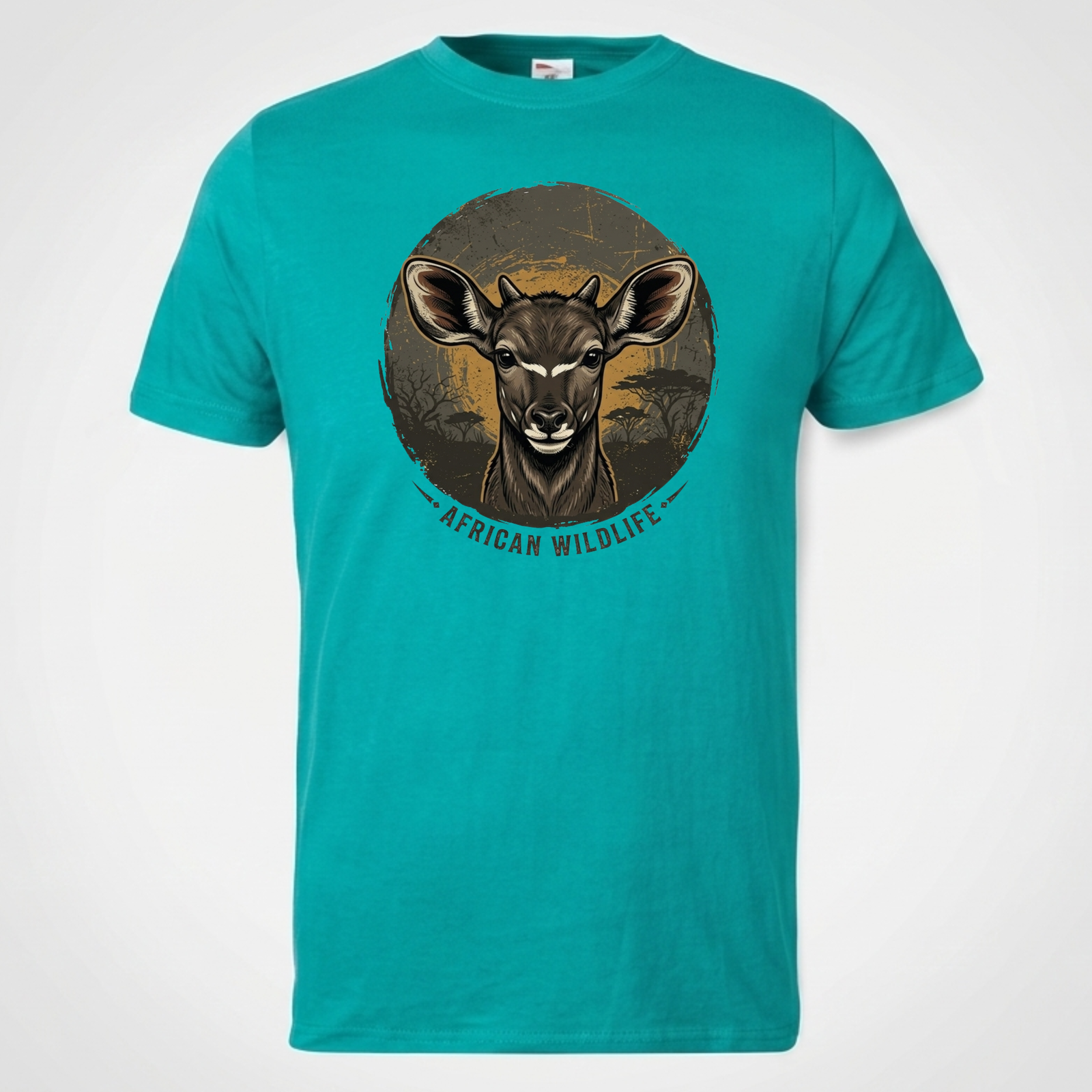 african wildlife kudu graphic t shirt | kids safari cotton tee african wildlife kudu graphic t shirt | kids safari cotton tee
