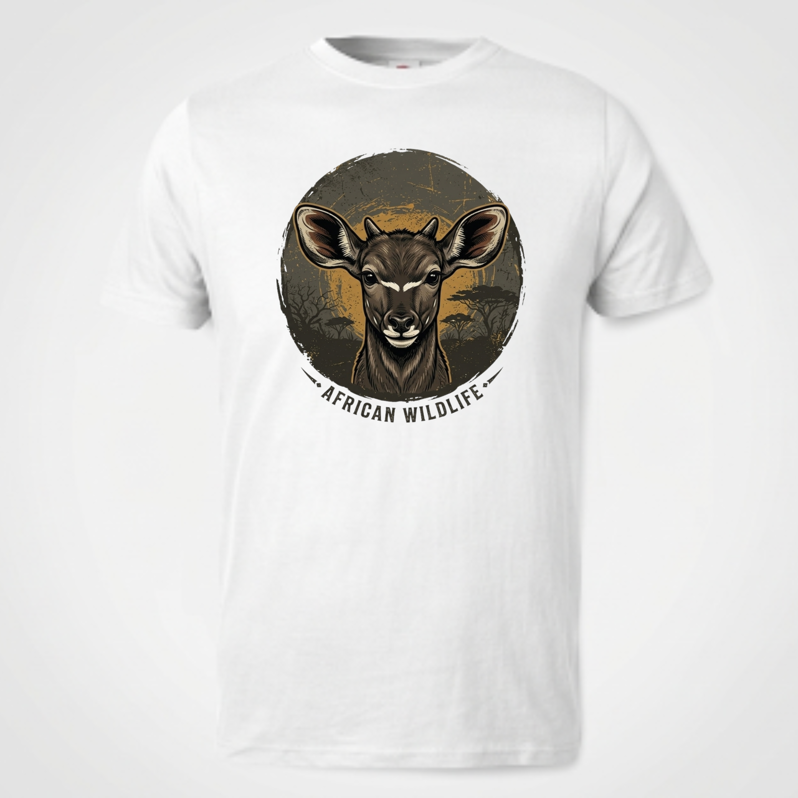 african wildlife kudu graphic t shirt | kids safari cotton tee african wildlife kudu graphic t shirt | kids safari cotton tee